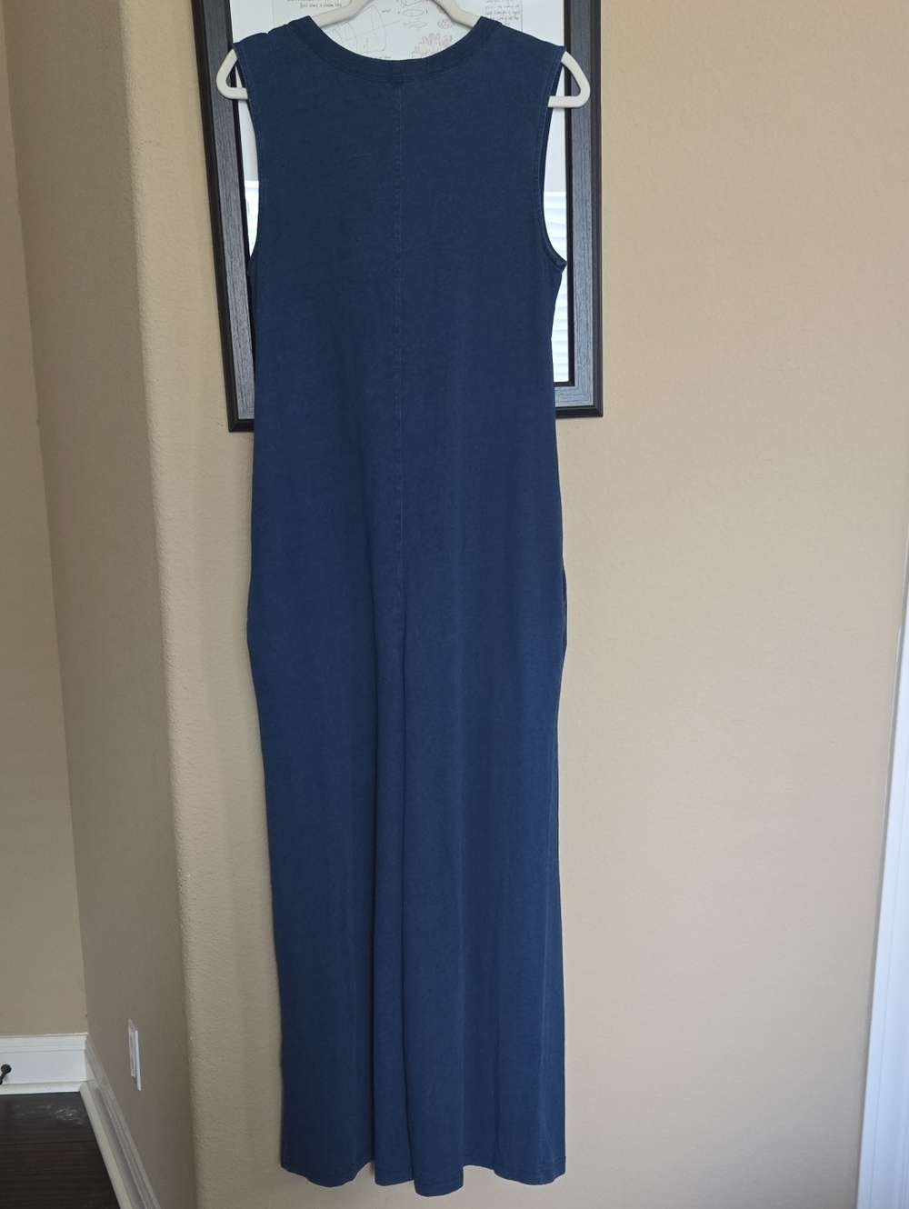 NEW Z Supply Fiona Jersey Denim Jumpsuit 100% Cotton Indigo Blue Color - S - Picture 4 of 8
